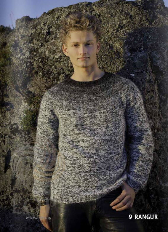 Icelandic sweaters and products - Rangur (Inside Out) Mens Wool Sweater Grey Tailor Made - NordicStore