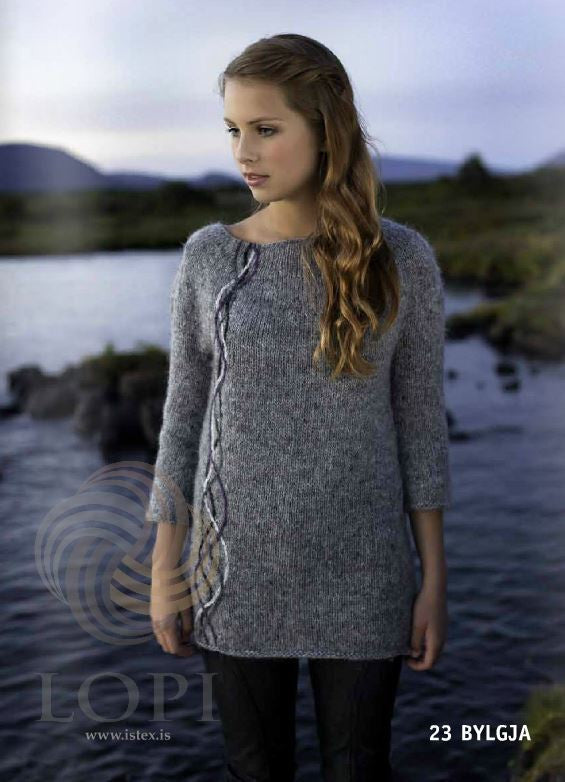 Icelandic sweaters and products - Bylgja Women Wool Sweater Grey Tailor Made - NordicStore