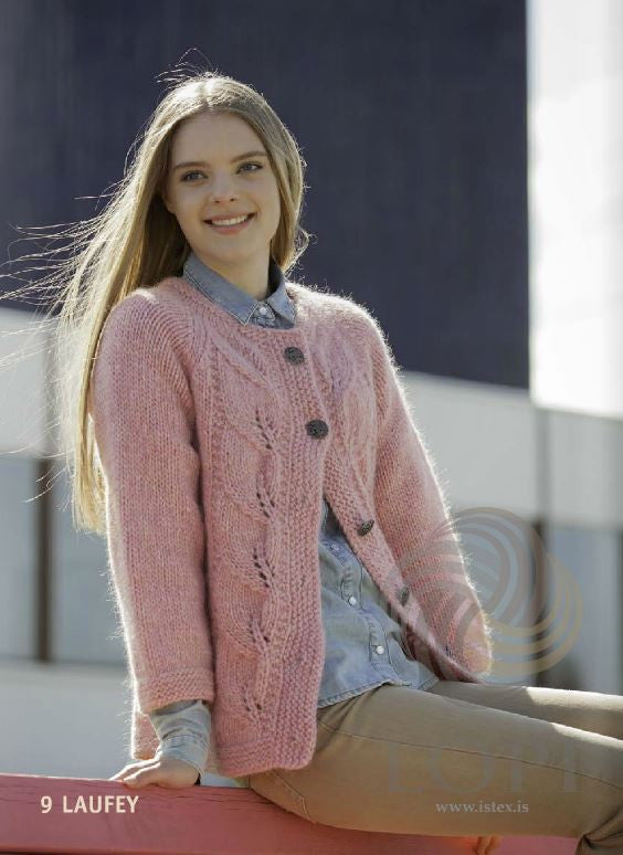 Icelandic sweaters and products - Laufey Women Wool Cardigan Pink Tailor Made - NordicStore