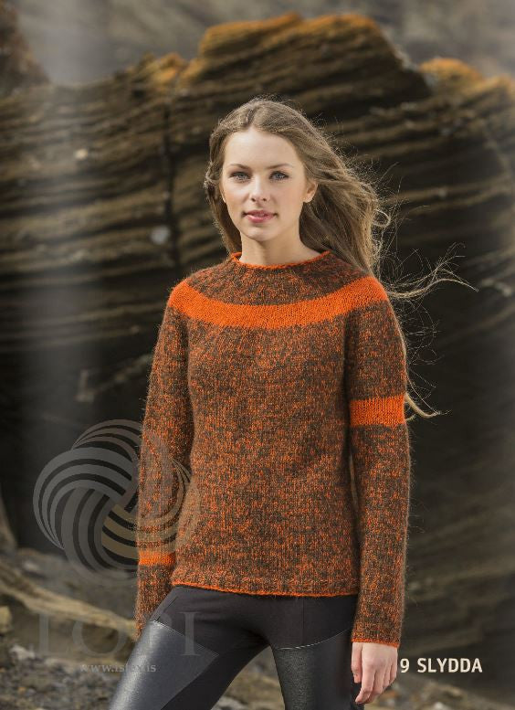 Icelandic sweaters and products - Slydda Women Wool Sweater Orange Tailor Made - NordicStore
