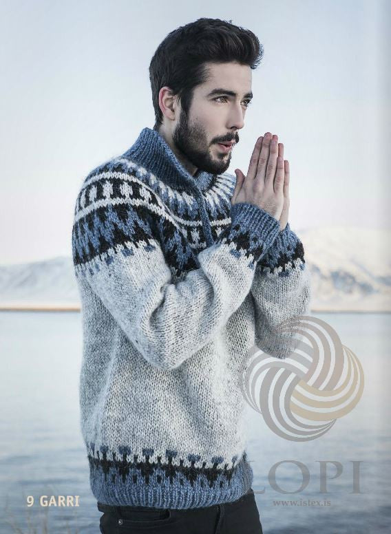 Icelandic sweaters and products - Garri Mens Wool Sweater Grey Tailor Made - NordicStore