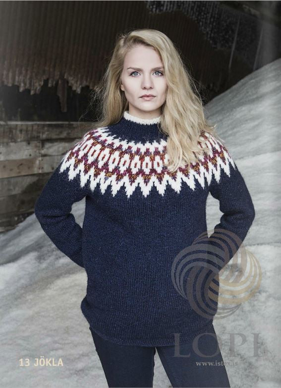Icelandic sweaters and products - Jökla Women Wool Sweater Blue Tailor Made - NordicStore