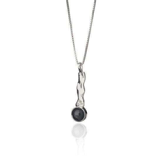 Icelandic sweaters and products - Black lava tear necklace - Long Jewelry - NordicStore