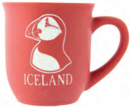Mug Jazz Puffin silhouette Red