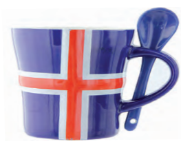 Mugg Flag w. spoonICELAND