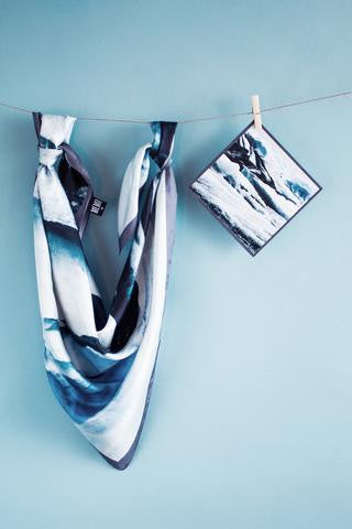 Icelandic sweaters and products - Glacier Lagoon Silk Scarf Silk scarves - NordicStore