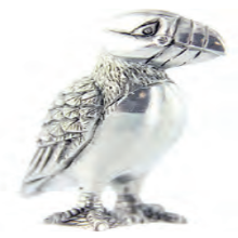 Figurine pewter puffin 7 cm