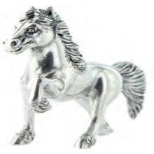 Figurine pewter Icelandic horse 5cm
