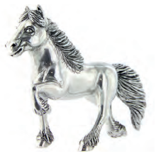 Figurine pewter Icelandic horse 7 cm