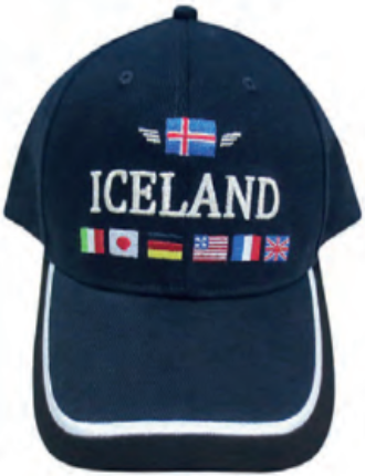 Cap Navy cap with flags ICELAND