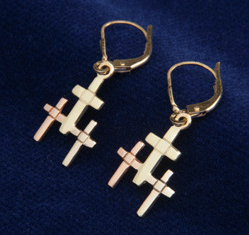 Icelandic sweaters and products - Golden Trinity Earrings Jewelry - NordicStore