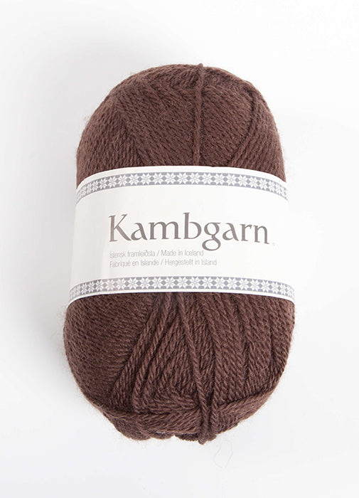 Icelandic sweaters and products - Kambgarn - 9652 Chocolate Kambgarn Wool Yarn - NordicStore