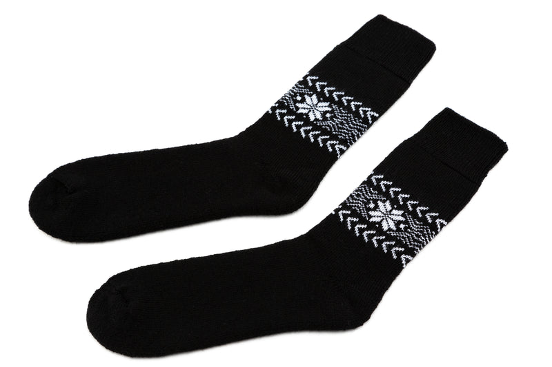 Icelandic sweaters and products - Álafoss Wool Socks w/ Traditional Pattern Wool Socks - NordicStore
