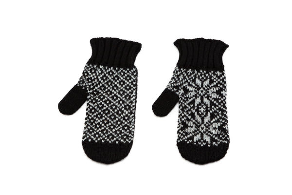 Icelandic sweaters and products - Álafoss Rose Pattern Wool Mittens Wool Mittens - NordicStore