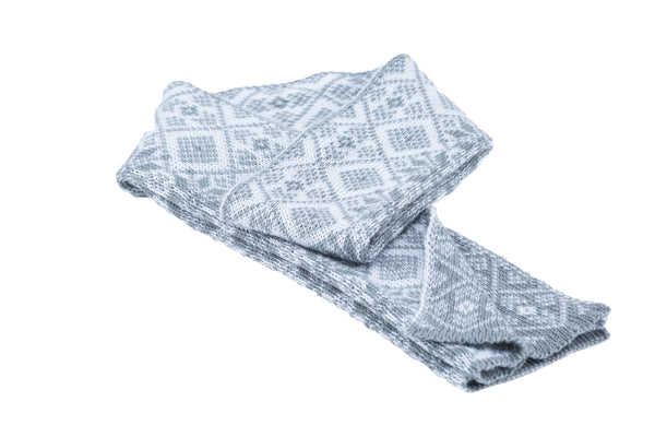 Icelandic sweaters and products - Álafoss Wool Scarf w/ Traditional Pattern Wool Scarf - NordicStore