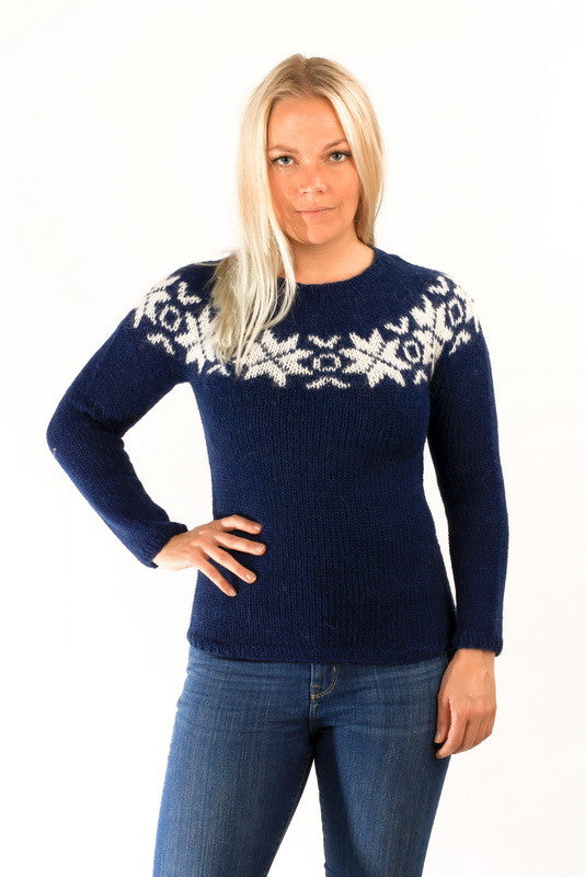 Icelandic sweaters and products - Eykt Wool Pullover Blue Wool Sweaters - NordicStore