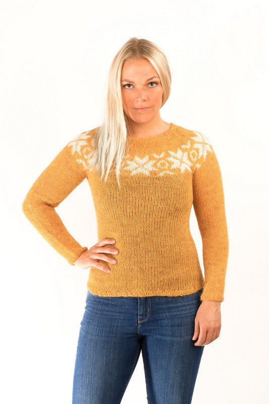 Icelandic sweaters and products - Eykt Wool Pullover Yellow Wool Sweaters - NordicStore