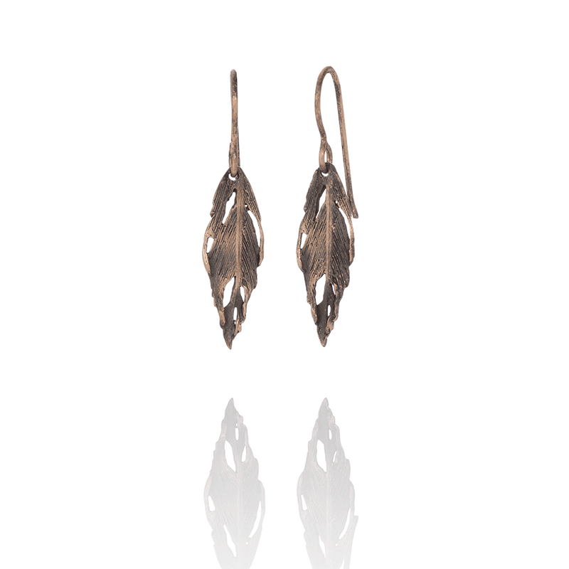 Icelandic sweaters and products - Aurum Bronze Silver Falcon Earrings (Falcon 102 BR) Jewelry - NordicStore