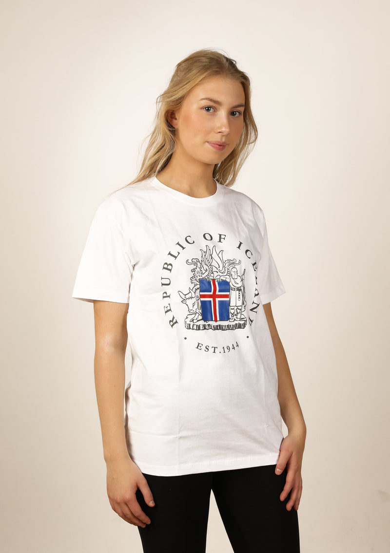 Icelandic sweaters and products - Women's Iceland T-shirt Coat of Arms Tshirts - Shopicelandic.com