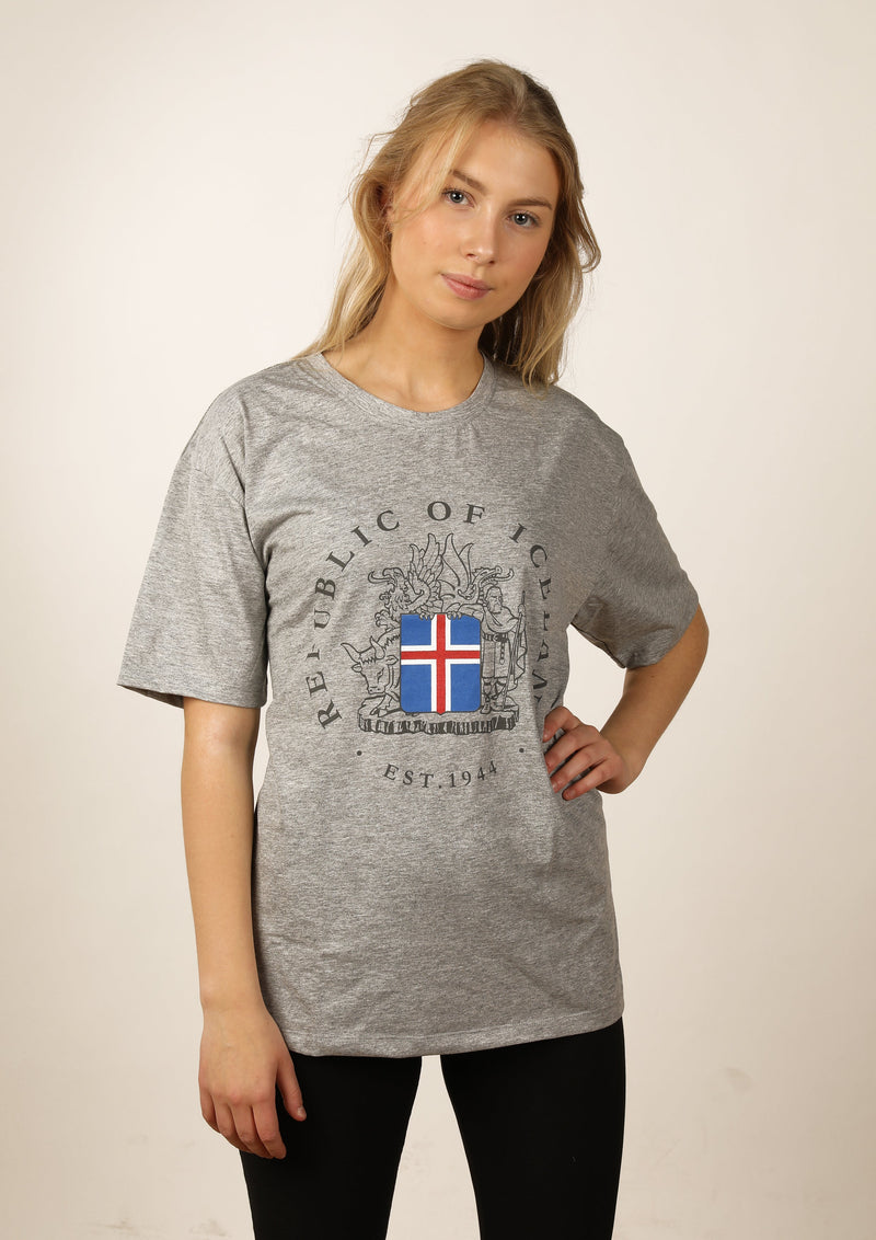 Icelandic sweaters and products - Women's Iceland T-shirt Coat of Arms Tshirts - Shopicelandic.com