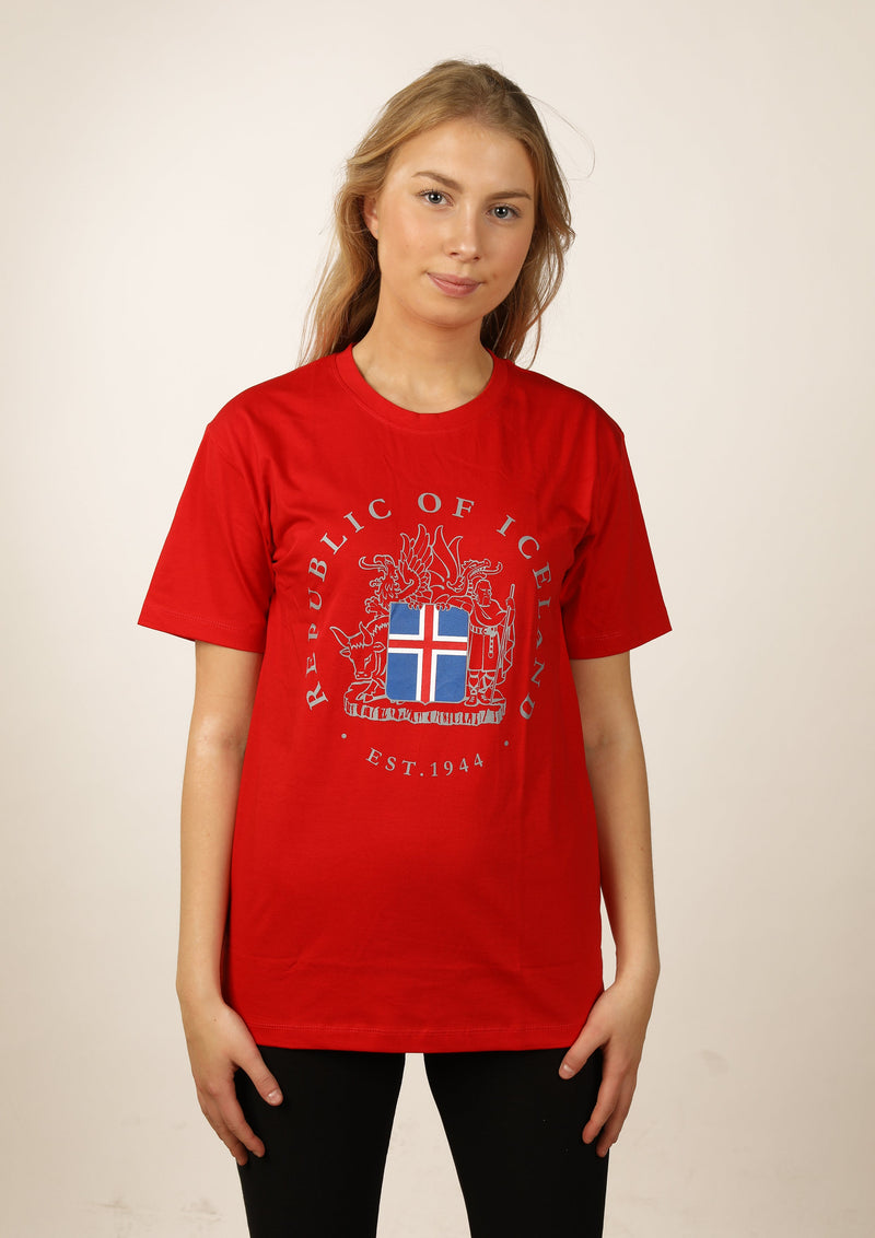 Icelandic sweaters and products - Women's Iceland T-shirt Coat of Arms Tshirts - Shopicelandic.com