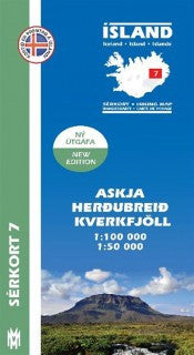 Icelandic sweaters and products - Hiking Map 7 - Askja, Herðubreið, Kverkfjöll - 1:100.000 Maps - NordicStore