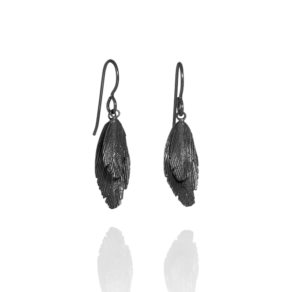 Raven Oxidized Silver Earrings (Raven 101 OX)