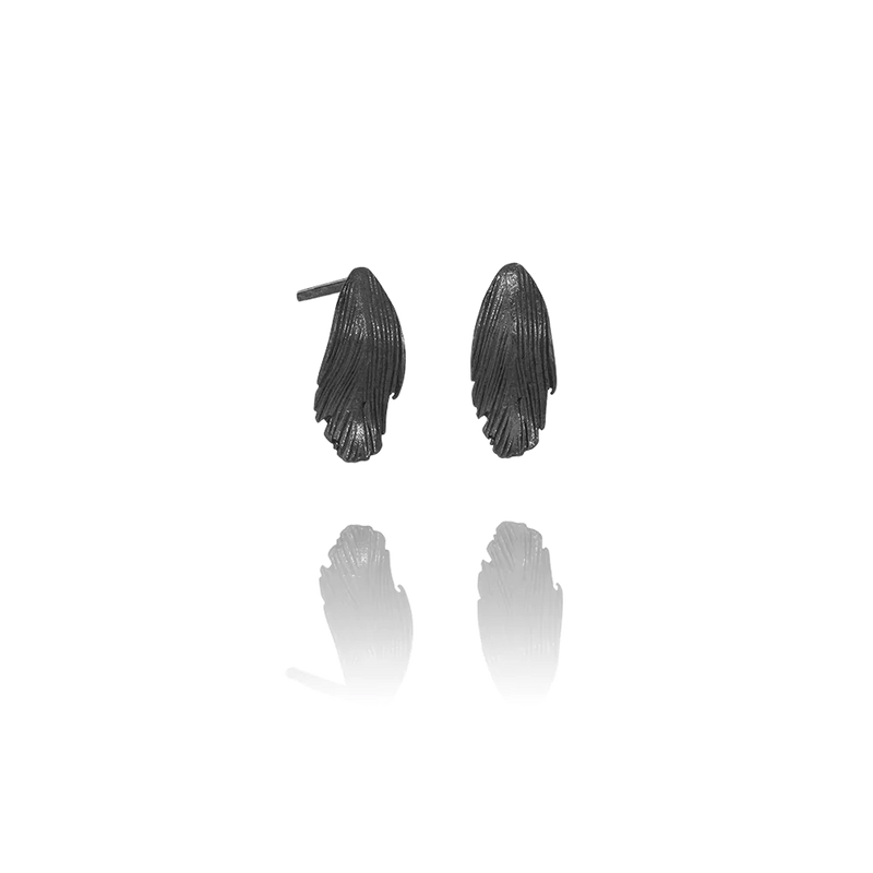 Raven Oxidized Silver Earrings (Raven 104 OX)