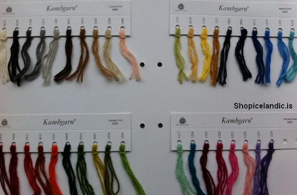 Icelandic sweaters and products - Kambgarn Color Samples Card Sample Card - NordicStore