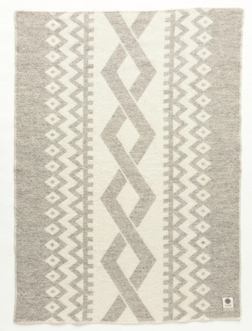 Icelandic sweaters and products - Lopi Wool Blanket - Grey Braid (0402) Wool Blanket - NordicStore