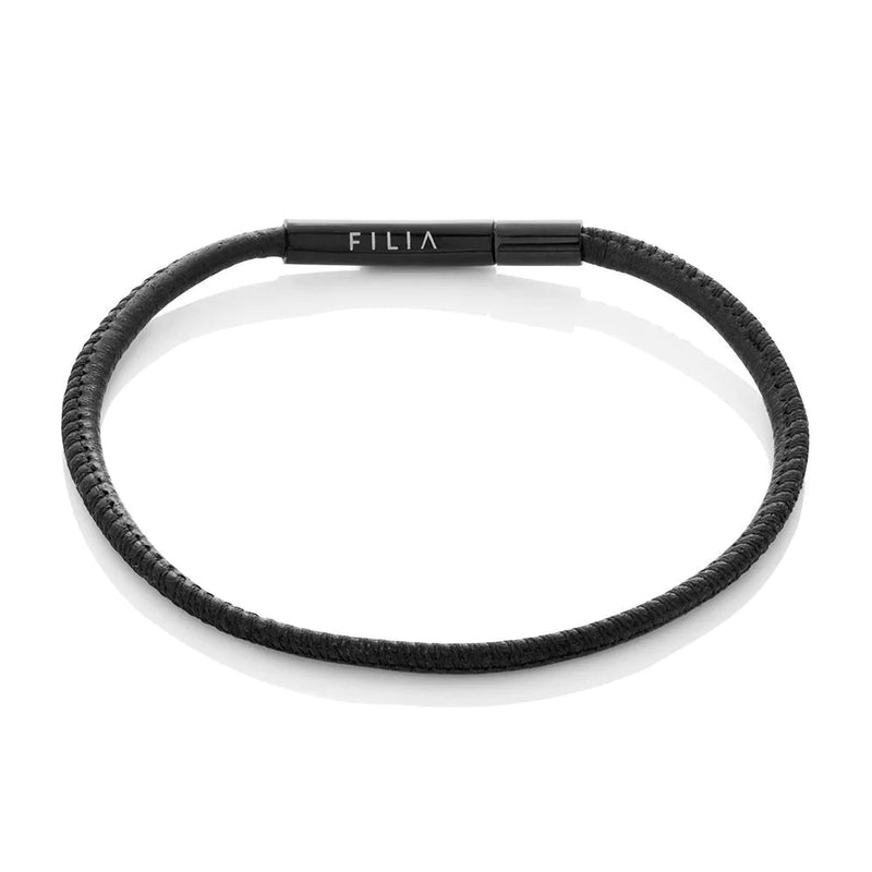 Pandora black braided leather charm bracelet online
