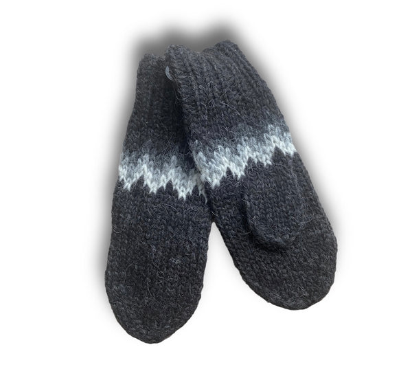 Wool Mittens - Black