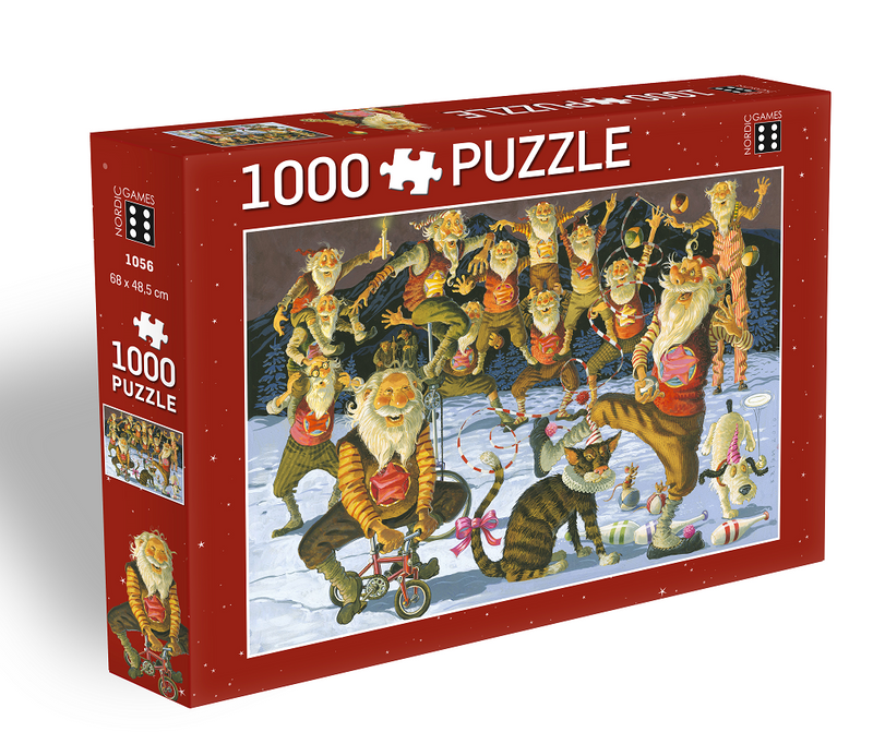 Icelandic sweaters and products - Yule Lads Christmas Circus - Jigsaw Puzzle (1000pcs) Puzzle - NordicStore