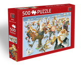 Icelandic sweaters and products - Yule Lads Band on Skates - Jigsaw Puzzle (500pcs) Puzzle - NordicStore
