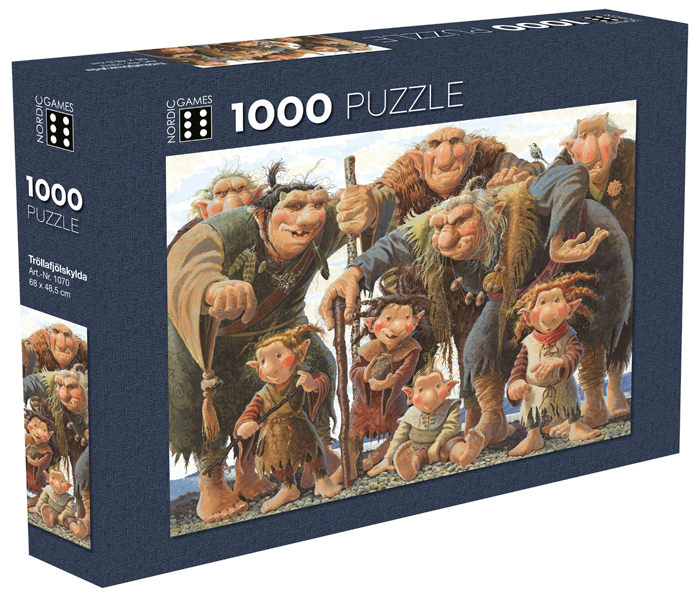 Icelandic sweaters and products - Troll family - Jigsaw Puzzle (1000pcs) Puzzle - NordicStore