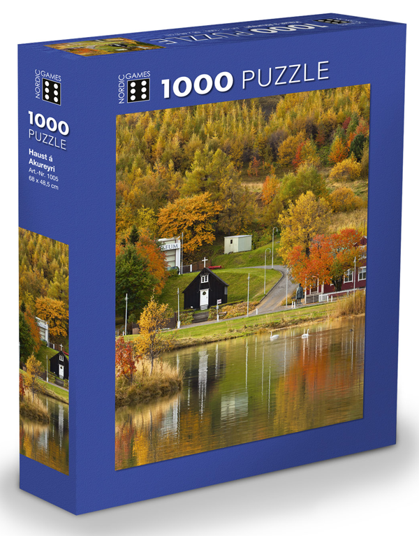 Icelandic sweaters and products - Autumn in Akureyri - Jigsaw Puzzle (1000pcs) Puzzle - NordicStore