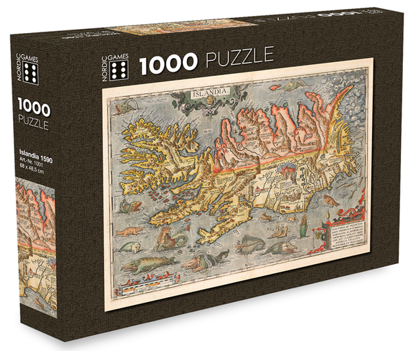 Icelandic sweaters and products - Islandia 1590 - Jigsaw Puzzle (1000pcs) Puzzle - NordicStore