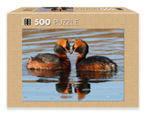 Icelandic sweaters and products - Horned Grebe - Jigsaw Puzzle (500pcs) Puzzle - NordicStore