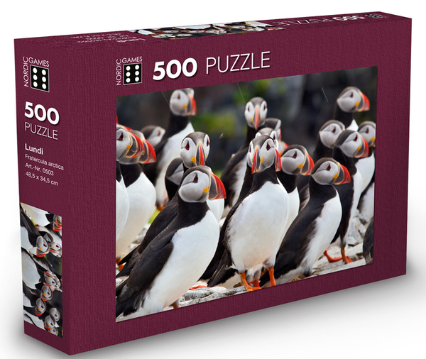 Icelandic sweaters and products - The Puffin - Jigsaw Puzzle (500pcs) Puzzle - NordicStore