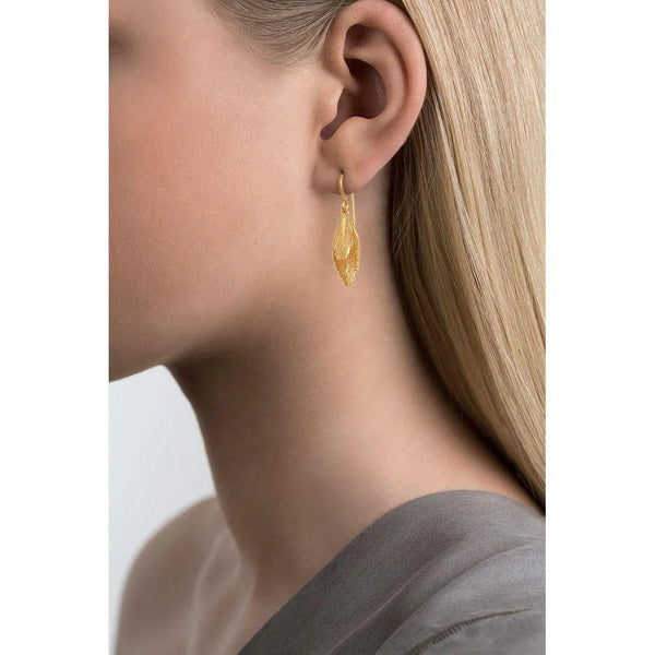 Raven Gold Plated Earrings (Raven 101 GP)