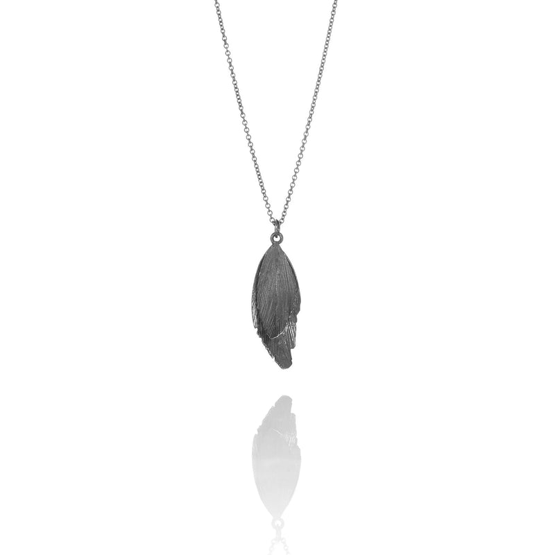 RAVEN NECKLACE oxidized silver