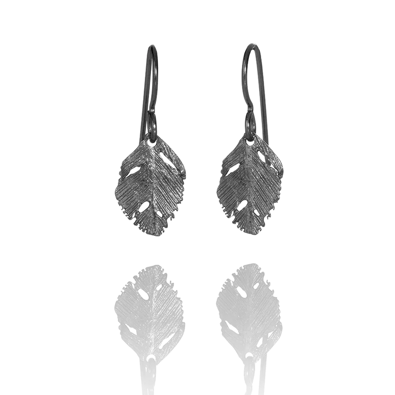 RAVEN EARRINGS oxidized silver