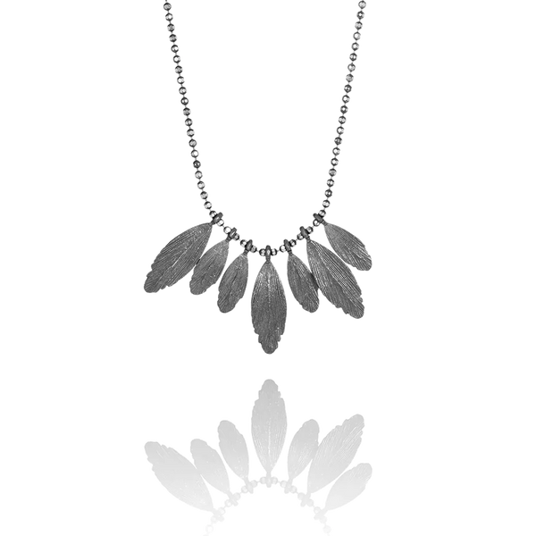 RAVEN NECKLACE oxidized silver