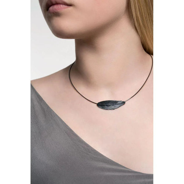 RAVEN NECKLACE oxidized silver