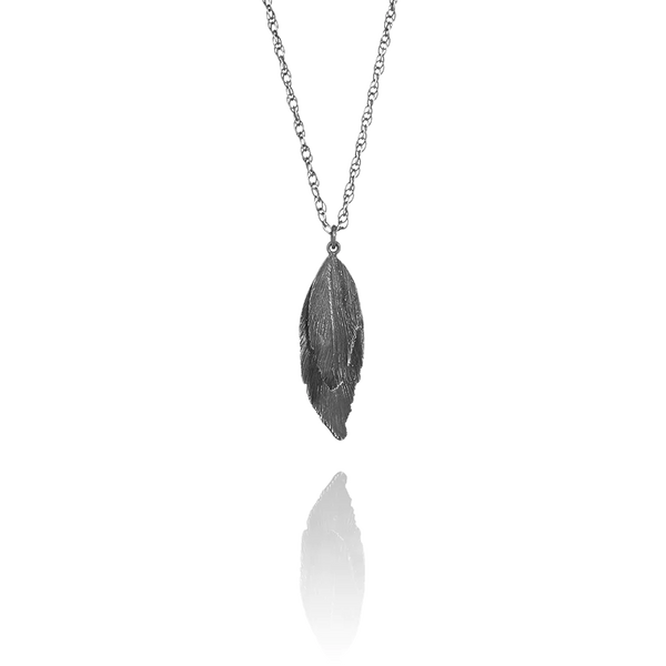 RAVEN NECKLACE oxidized silver