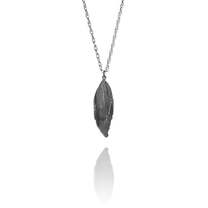 RAVEN NECKLACE oxidized silver