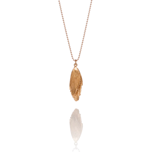 RAVEN NECKLACE red gold plated