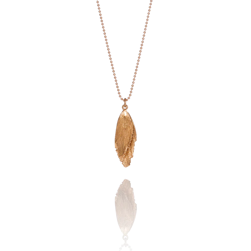 RAVEN NECKLACE red gold plated