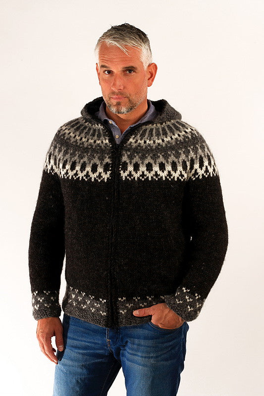 Icelandic Hand knit Men s Wool Pullovers and Cardigans Nordic Store