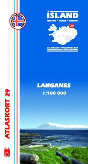 Icelandic sweaters and products - Topographic Map - Langanes Maps - NordicStore